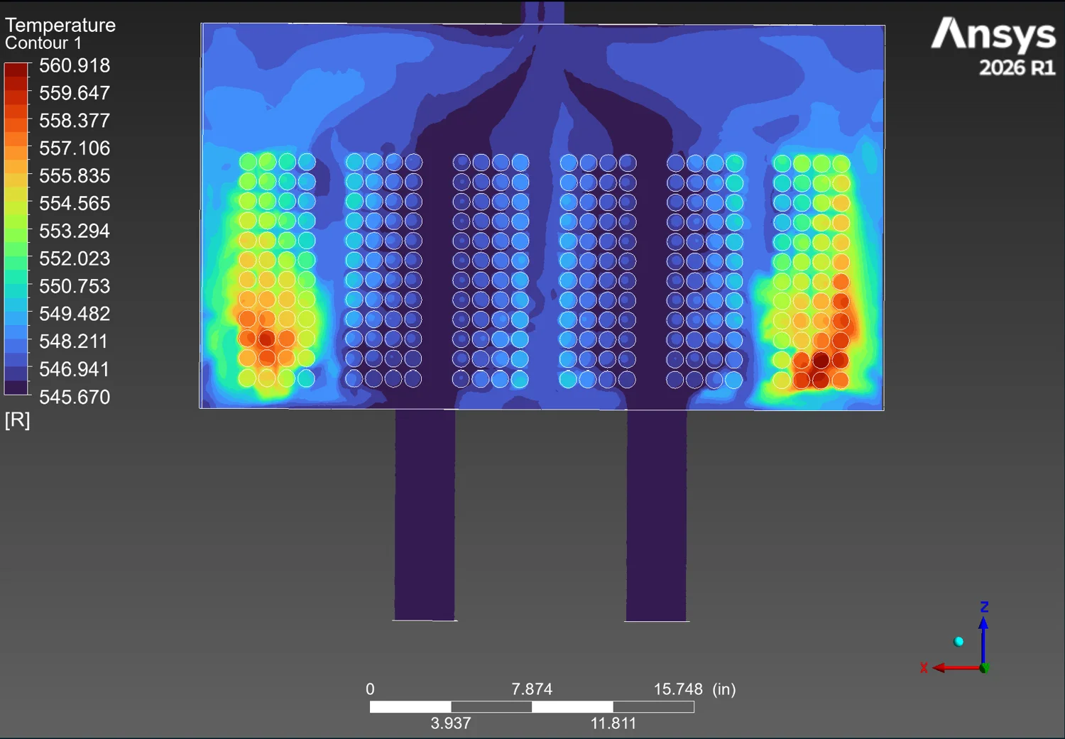 Updated battery-pack temperature contour